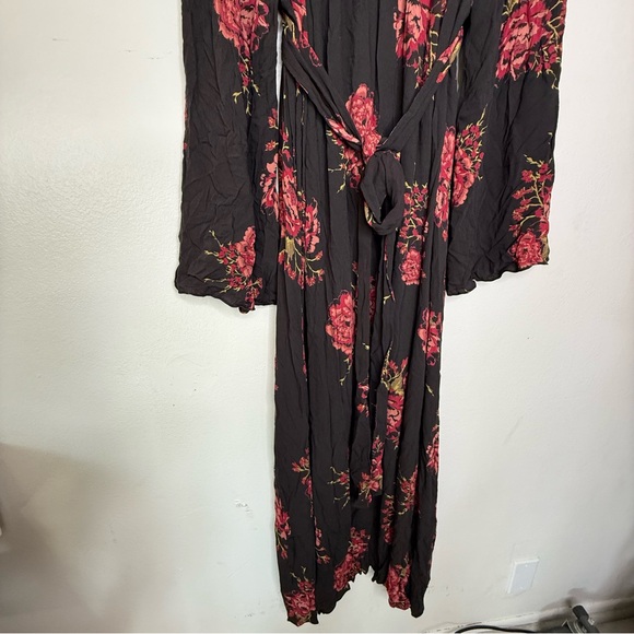 Free People Wild Laurel Maxi Dress Long Sleeves Sz XS Loose fit - Picture 7 of 8